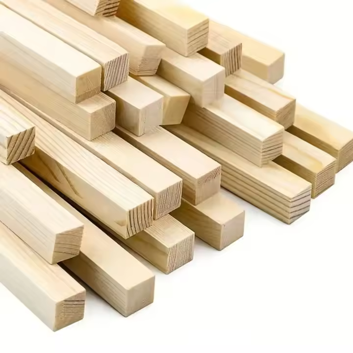 10Pcs Palos De Madera No Terminados Cuadrados Para Manualidades Decoración Del Hogar Accesorios De Artesanía DIY - 1