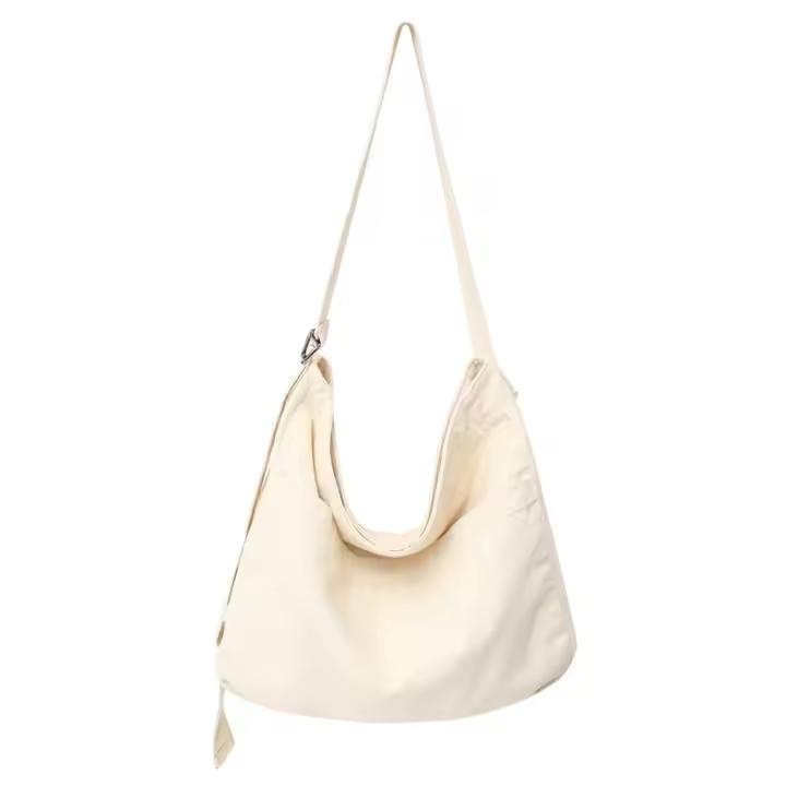 Bolso Bandolera De Lona Casual Para Mujer Y Hombre Gran Capacidad De Color Sólido Estilo Trendy Y Cool Para Estudiantes Y Adultos - 1