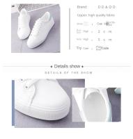 Nuevos Zapatos Planos Para Estudiantes Mujer Transpirables Moda Internet Zapatos Casuales Blancos Talla Verdadera Material PU Y Malla - details 14