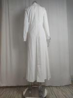 Vestido Largo De Mujer Con Cintura Irregular Manga Larga En Color Sólido Con Encaje Vestido De Oficina Para Primavera Y Verano - details 17