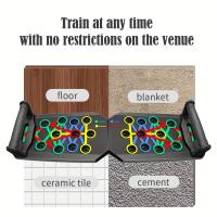 Tablero De Empuje Plegable Portátil Con Manija Antideslizante Para Ejercicios De Pecho Abdomen Y Brazos En Casa Equipo De Fitness Multifuncional - details 1