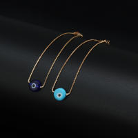Pulsera De Encanto Ojo Turco Azul Con Cadena De Cobre Ajustable Para Mujeres Y Niñas Joyería De Moda Con Cierre De Lobulo BE73 - details 9
