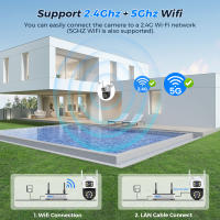 Cámara IP BESDER 8MP Wifi 4K Doble Lente Exterior Vigilancia CCTV Seguridad Visión Nocturna 5G Hz Wifi Automática De Seguimiento - details 5
