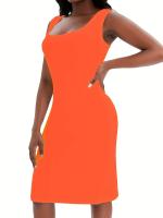 Vestido Casual De Verano Para Mujer Color Sólido Con Alzas A-LINE De Pierna Larga Estilo Sexy Y Club Polyester Suelto - details 5