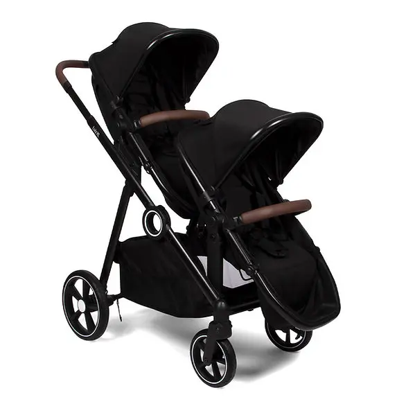 Carrinho de passeio para gémeos Luiz XL Black Baninni - 1