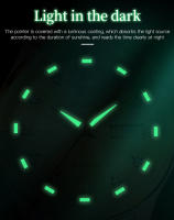 Reloj Mecánico Automático JSDUN Para Hombres Resistente Al Agua De Acero Inoxidable Simple Y Casual Con Manecillas Luminosas Y Calendario Completo - details 11