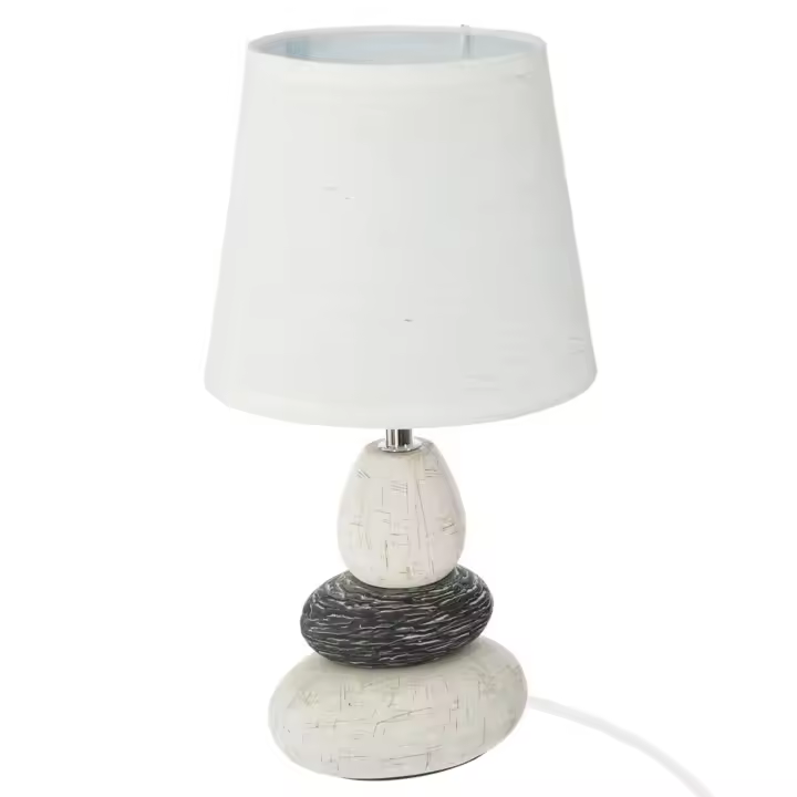 Atmosphera Lámpara de Cerámica 3 Rodillos Decorativo Natural Base de Cerámica - 1