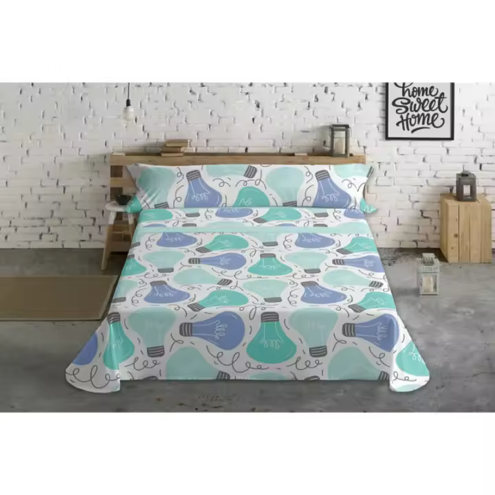 Pierre Cardin - Juego de Sábanas Pierre Cardin IDEAS Azul Cama de 105 - 1