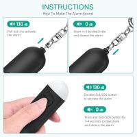 Pequeño, aprobado por la Policía, Con llave para Emergencias de pánico y Violación, para personas mayores y niñas (Negro) - details 3