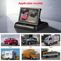 Cámara De Retrovisora Para Coche HD Plegable Con Monitor De 4.3 Pulgadas Cámara De Parkings Para Vehículos QueenDer - details 1