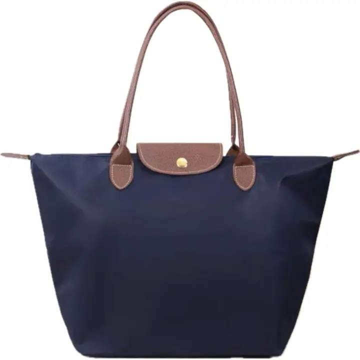 MEJORADA Bolso plegable de nylon con asa larga superior para mujer，impermeable，TAMAÑO PEQUEÑO 33*24*14CM,estilo clásico - 1