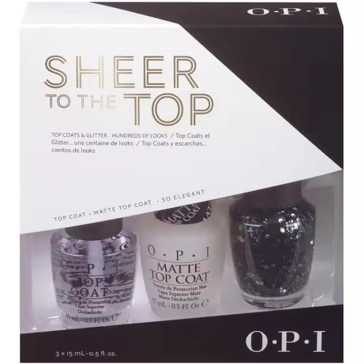Opi Nail Polish Sheer To The Top Set De Regalo 15 Ml Cubierta  + 15Ml Cubierta Mate + 15Ml So Elegan - 1