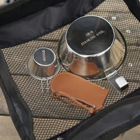 Mesa Portátil Plegable Con Cesta De Almacenamiento Para Picnic Camping BBQ Accesorios Para Exteriores Organizador De Redes - details 2