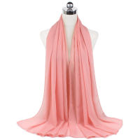 Nueva Elegante Bufanda De Mujer 2023 Modesta En Chiffón Sólido Tamaño Grande Abrazadora Para Cabeza Y Cuello Protección Solar Estilo Fashion - details 49