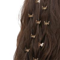 10pcs Clip Para El Cabello De Diseño De Mariposa Hueca Miniatura Clips Retro Para Fijar Las Bangs Decoración Para Mujeres Y Niñas Material De Aleación - details 0