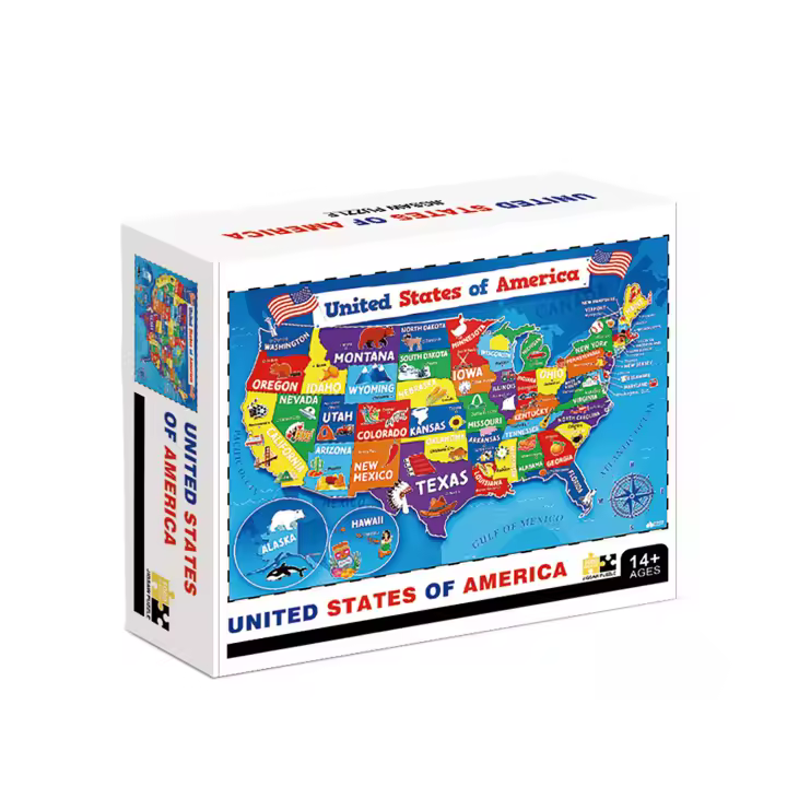 Rompecabezas De 1000 Piezas Estados Unidos De América Juego Educativo Para Adultos Decoración De Hogar Divertido Y Desafiante Para Familias - 1