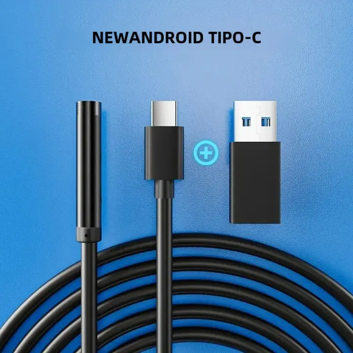Cámara De Endoscopia Flexible 7.0MM Tipo-C IP67 Impermeable Con 6 LEDs Adjustables USB Para Android Inspección Borescope Para Teléfono PC - 1