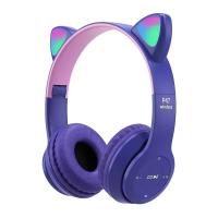 Auriculares De Juego Inalámbricos P47M Con Orejas De Gato Luminosas Y Micrófono Control LED Estéreo Para Teléfono Bluetooth Regalo - details 12