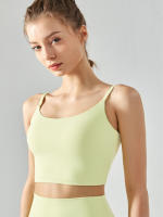 Sudadera Deportiva Sin Tirantes Con Cojín Para Pecho Transpirable Para Yoga De Nylon Y Spandex Para Mujeres - details 14