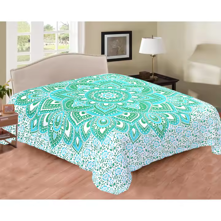 Printex-Tapiz with Estilo de Mandala Indio-220x240 cm- Pareo Manta Picnic,Yoga, Antiarena, Multiusos, Decoracion Cocina, Toalla de Playa - 1