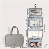 Bolsos,Bolsa de Lavado Colgante de viaje, Bolso de mano con Cremallera multicuional de color sólido, Bolsa de maquillaje al Aire Libre - details 3
