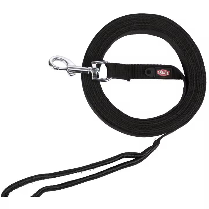 TRIXIE Tracking lead, cotton, M–L: 5 m/20 mm, black - 1