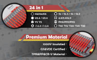Juego De Destornilladores Aislados 26 En 1 1000V Para Electricista Doble Cabeza Magnética Removible Hexágonal Torx Quadrado Phillips Trabajar En Electrónica - details 0
