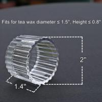 Juego de 12 portavelas transparentes para velas de té, portavelas de vidrio para centro de mesa de 5 cm x 3,5 cm, portavelas votivo - details 4
