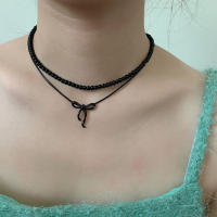 Nueva Collar De Lujo Con Colgante De Mariposa Hecho a Mano Para Mujer Diseño Personalizado Estilo Oscuro Pendentivo Redondo Clásico - details 2