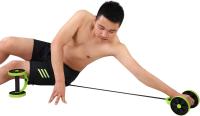 Entrenadores abdominales, sistema de entrenamiento abdominal Rodillo abdominal doble Aptitud Abdominal Ab Roller Ejercitador para músculos abdominales Gimnasio y equipo de fitness Residencia - details 1