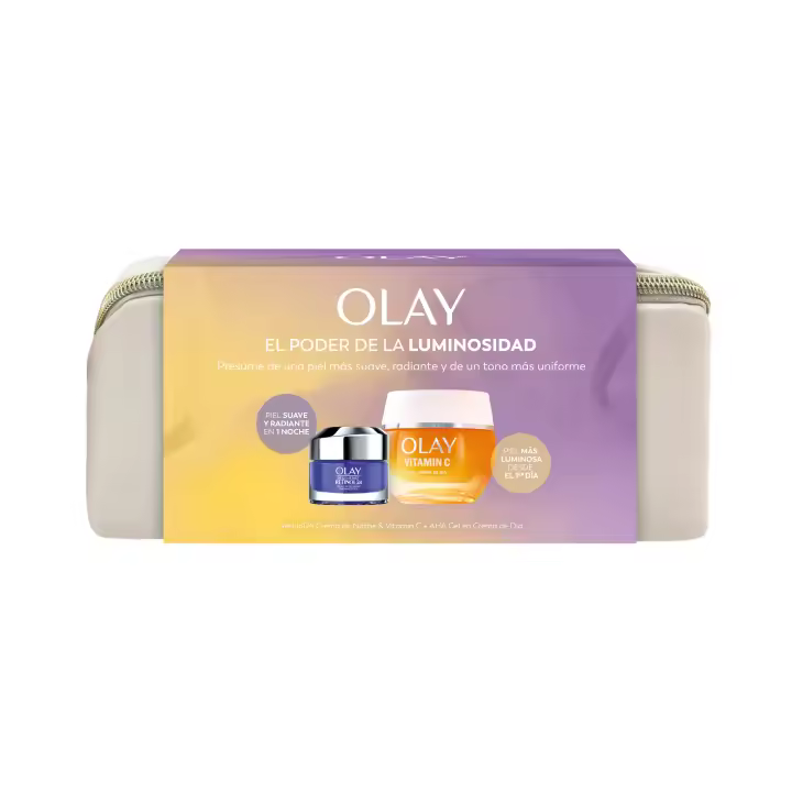 Olay | Pack Olay Vitamin C + AHA 24 Crema Hidratante, 50 ml Y Olay Retinol24 Crema Hidratante De Noche, 15ml. Para Una Piel Luminosa - 1