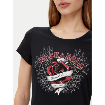 Camiseta Encaje Chaquetas Morgan Mujer Camiseta Morgan Para Mujer