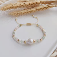Pulsera De Perlas Recicladas KKBEAD 2023 Para Mujer Con Turquesa Y Morganita De Agua Dulce Joyería De Moda Regalo Ideal Para Fiestas Aniversarios Bodas - details 3