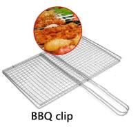 Red De Barbacoa De Malla De Hierro Con Pinzas Para Asar Carne Pescado Y Vegetales Herramientas De Barbacoa Para Camping Y Picnics - details 2