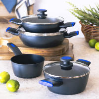 MONIX Martín Berasategui – Batería de Cocina 7 Piezas – Aluminio Forjado Antiadherente sin PFOA – Apta para Inducción – Con Tapas de Cristal – Recomendada por Chef Estrella Michelín - details 1