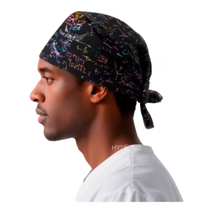 Gorro De Cirugía Médica De Algodón Impreso Gorro De Enfermería Unisex Accesorios Médicos Protección Contra Polvo Para El Ambiente De Trabajo - 1