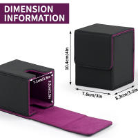 Caja De Almacenamiento De Tarjetas MTG Deck Box De Cuero PU Para Juegos De Cartas TCG Capacidad Para 100+ Tarjetas Con Fundas - details 1