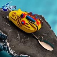 ANFS Kit De Señuelos De Pesca Suaves 5pcs Rana PVC Artificial Para Agua Dulce Y Salada Color Variado Para Pesca En Río Oceán Playa Lago Reservorio - details 3