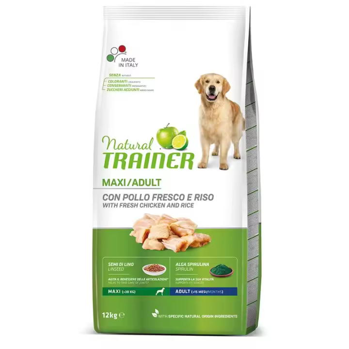 Natural Trainer Maxi Adult Pienso para Perros con Pollo y Arroz 12kg - 1