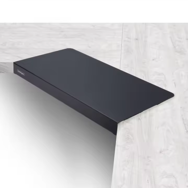 StarTech.com Superficie Manga de Acero para la Esquina de una Mesa o Escritorio de Esquina - 12,7-38,1mm de Grosor - Bandeja Extensora de Esquina de Escritorio o Mesa en L para Teclado - 1