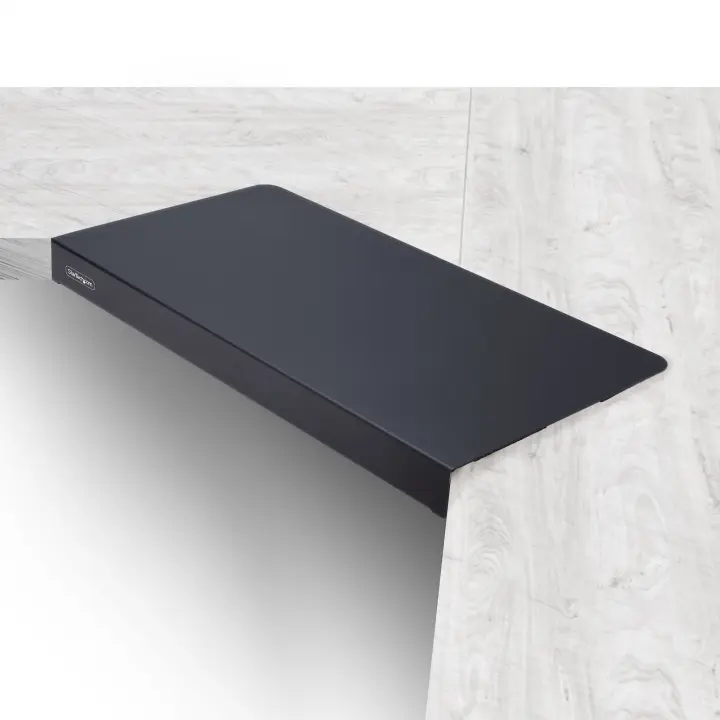 StarTech.com Superficie Manga de Acero para la Esquina de una Mesa o Escritorio de Esquina - 12,7-38,1mm de Grosor - Bandeja Extensora de Esquina de Escritorio o Mesa en L para Teclado - 1