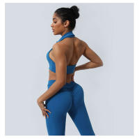Sudadera De Yoga Para Mujer Con Pecho Y Almohadillas Deporte Top De Cuello Descubierto Para Correr Sin Espalda Material De Poliamida Y Elástico - details 5