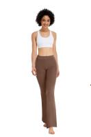 Pantalones De Yoga Para Mujer Con Cintura Alta Y Pierna Flare Cross over Leggings De Piso Ancho Para Gimnasio Y Ropa Casual - details 6