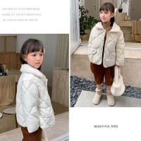 Abrigo De Piel De Conejo Con Redondel Para Niños Y Niñas Beige Grueso Y Cálido Para Invierno Con Cuello De Poliéster Ropa Casual Para Exteriores Tamaño 1-6 Años - details 8