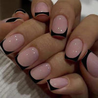 Set De Uñas Postizas Cortas Cuadradas Blancas 24pcs Con Archivo Y Pegamento Para Mujer Regalo Ideal Para Fiestas - details 25