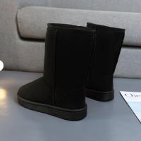 Botas De Nieve Versátiles Y Cálidas Para Mujer Color Sólido Mediano Non-slip Suela De Goma Cómodas Y Duraderas Para Invierno - details 1