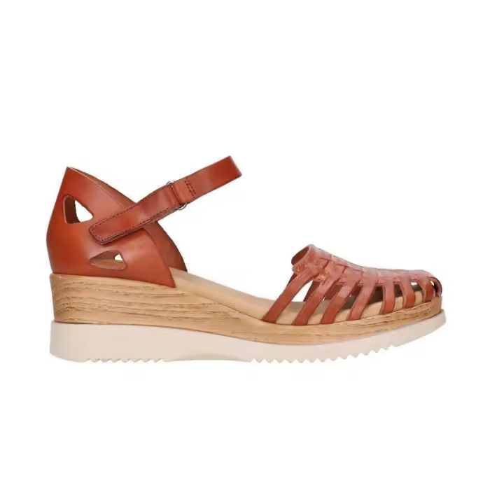 Porronet 2954PO Sandalias con cuña Liliana para mujer en camel de piel - 1