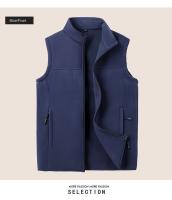 Chalecos De Hombre Casual Invierno Con Forro De Poliéster Cálidos Chalecos Sin Mangas Moda Abrigo Corto Para Uso Diario - details 11