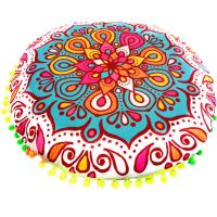 Funda De Cojín Bohemio Con Patrón Mandala Redondo 14 Estilos Decoración De Hogar Y Hotel 43x43cm Cubierta De Almohada Ecológica Tejida 100% Poliéster - details 6