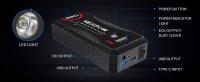 NEXPOW Arrancador de Coches,1500A Arrancador de Baterias de Coche 12V(para 7.0L de Gasolina o 5.5L de Diésel), Carga Rápida QC3.0, Pinzas Inteligentes y Linterna LED - details 1